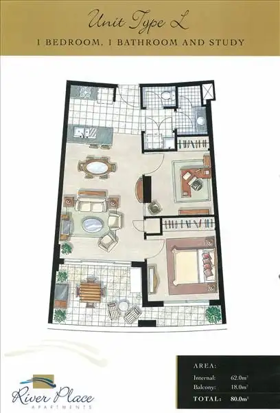 Floorplan of Homely apartment listing, 204/82 Boundary Street, Brisbane City QLD 4000