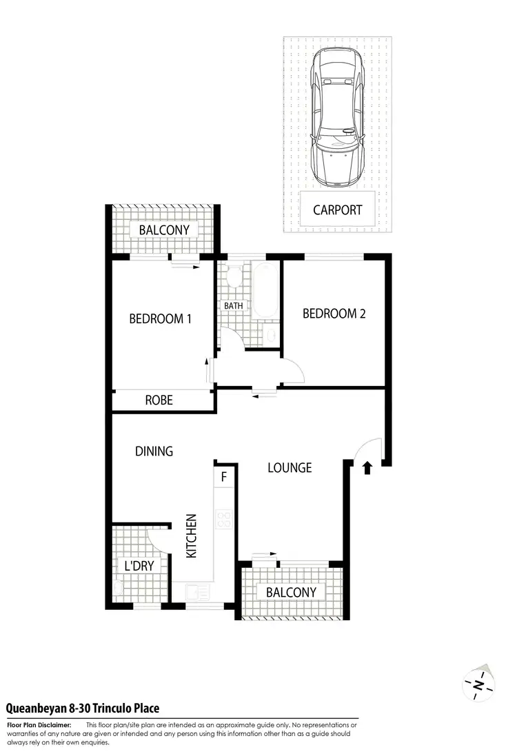 Floorplan of Homely unit listing, 8/30 Trinculo Place, Queanbeyan East NSW 2620