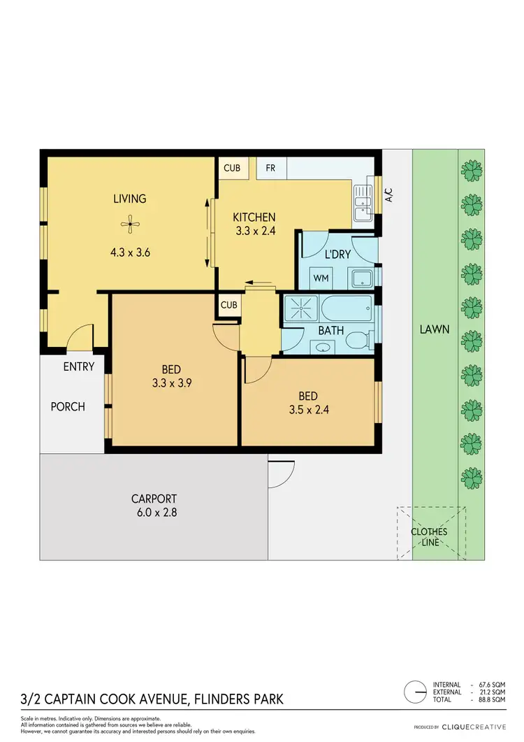 Floorplan of Homely house listing, 3/2 Captain Cook Avenue, Flinders Park SA 5025