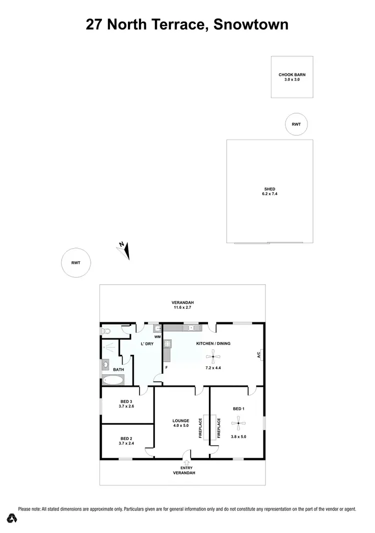 Floorplan of Homely house listing, 27 North Terrace, Snowtown SA 5520