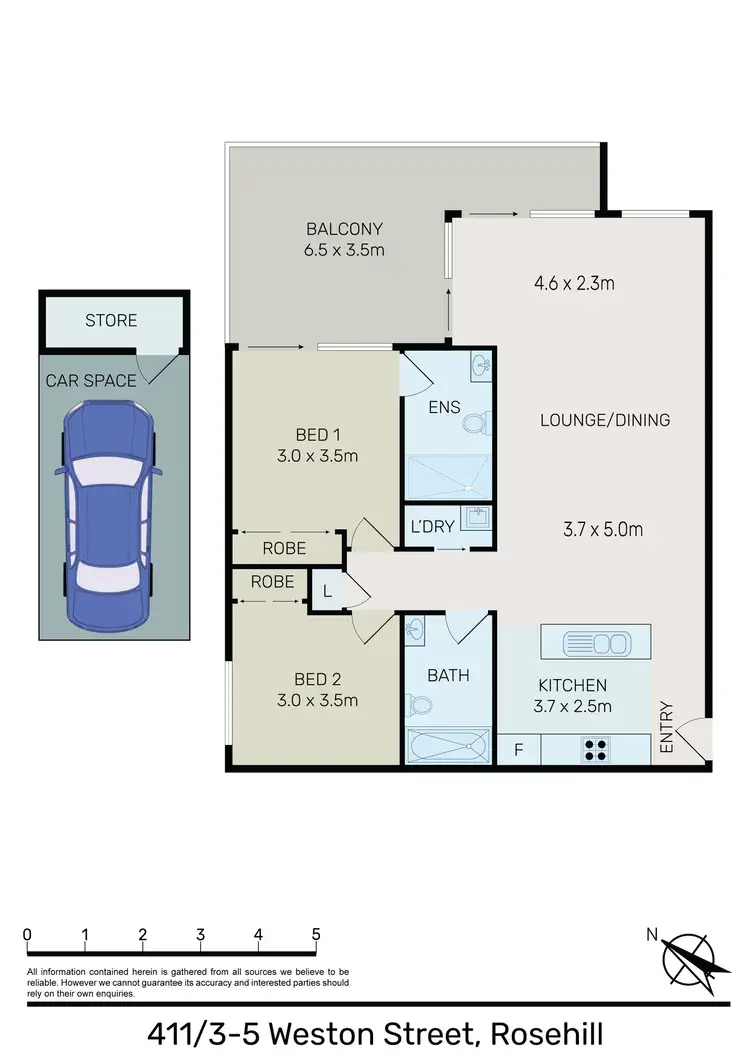 Floorplan of Homely apartment listing, 411/3 Weston Street, Rosehill NSW 2142