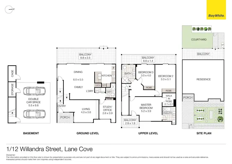 Floorplan of Homely townhouse listing, 1/12 Willandra Street, Lane Cove NSW 2066