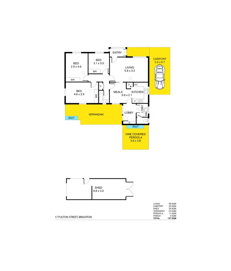 Floorplan of Homely house listing, 17 Fulton Street, Brighton SA 5048