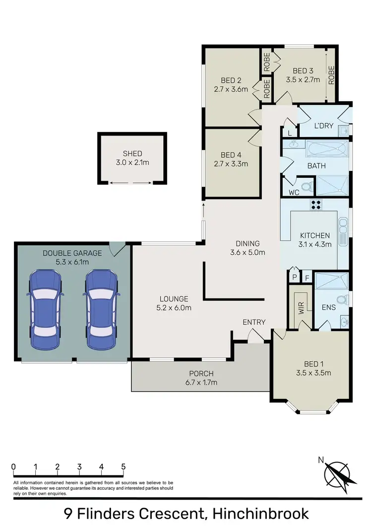 Floorplan of Homely house listing, 9 Flinders Crescent, Hinchinbrook NSW 2168