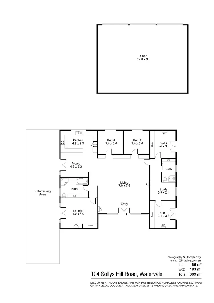 Floorplan of Homely house listing, 104 Sollys Hill Road, Watervale SA 5452