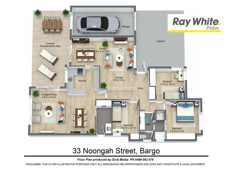 Floorplan of Homely house listing, 33 Noongah Street, Bargo NSW 2574