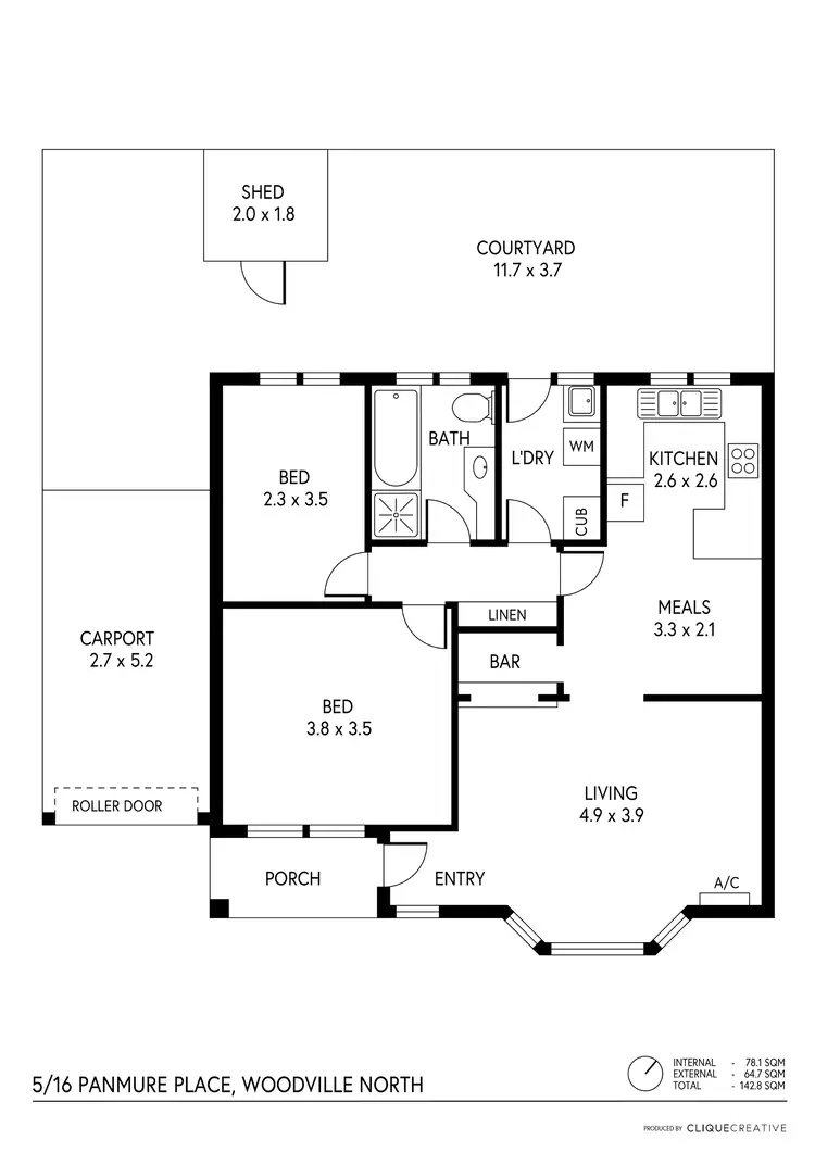Floorplan of Homely house listing, 5/16 Panmure Place, Woodville North SA 5012