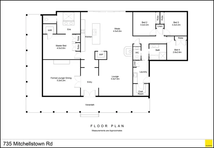 Floorplan of Homely rural property listing, 735 Mitchellstown Road,, Mitchellstown VIC 3608