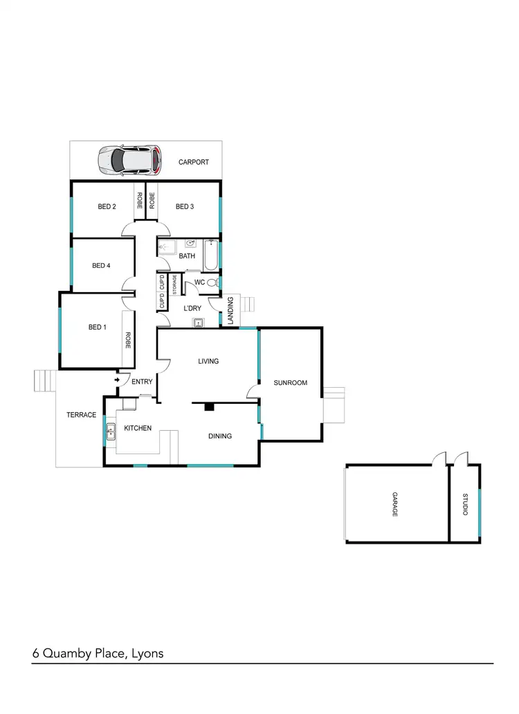 Floorplan of Homely house listing, 6 Quamby Place, Lyons ACT 2606