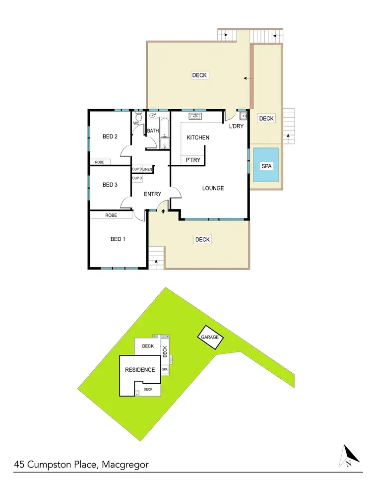 Floorplan of Homely house listing, 45 Cumpston Place, Macgregor ACT 2615