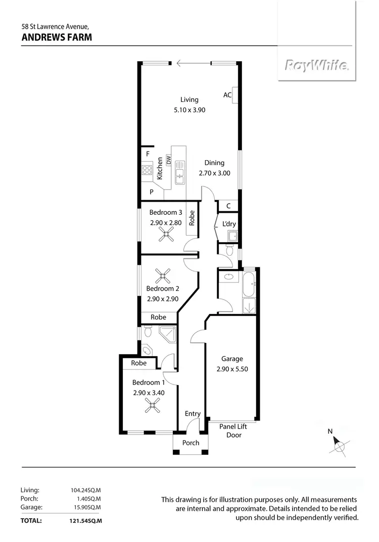 Floorplan of Homely house listing, 58 St Lawrence Avenue, Andrews Farm SA 5114