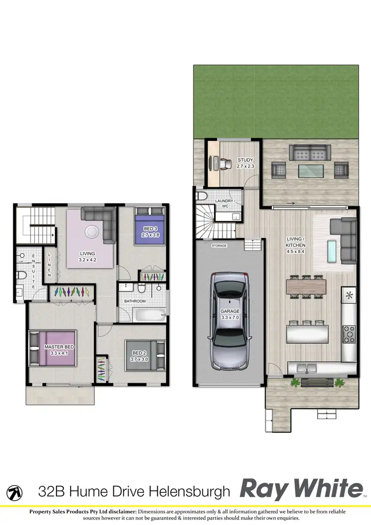 Floorplan of Homely semi-detached listing, 32B Hume Drive, Helensburgh NSW 2508