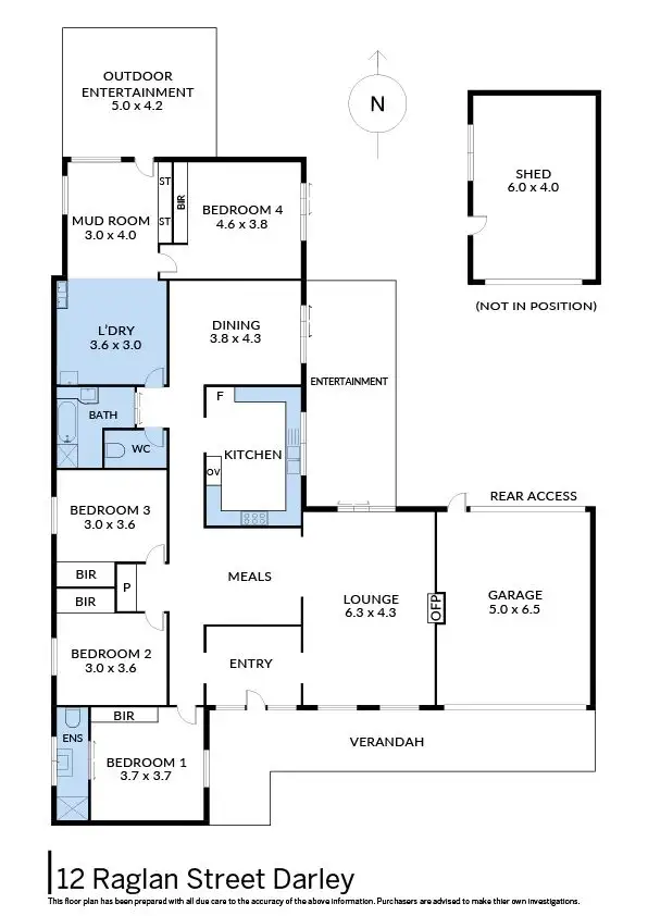 Floorplan of Homely house listing, 12 Raglan Street, Darley VIC 3340