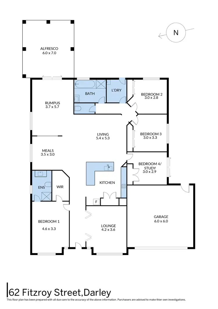 Floorplan of Homely house listing, 62 Fitzroy Street, Darley VIC 3340