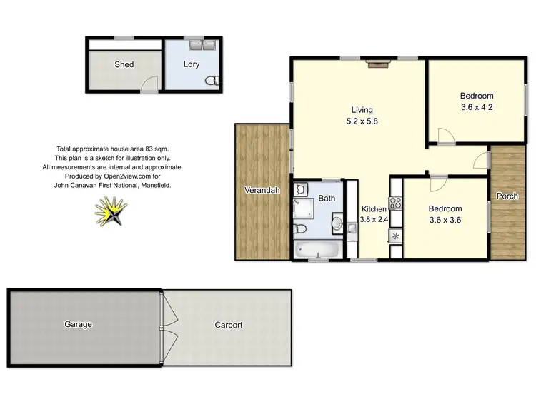 Floorplan of Homely house listing, 21 Ailsa Street, Mansfield VIC 3722