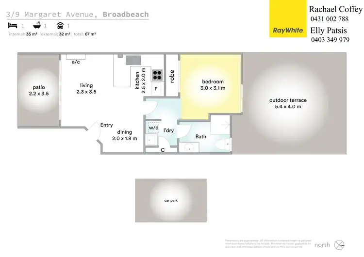 Floorplan of Homely unit listing, 3 Island Beach Resort 9 -13 Margaret Avenue, Broadbeach QLD 4218