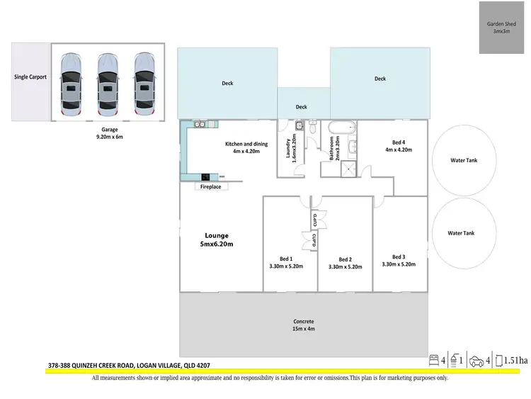 Floorplan of Homely house listing, 378-388 Quinzeh Creek Road, Logan Village QLD 4207