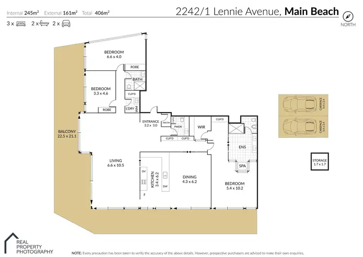 Floorplan of Homely apartment listing, 2242/1 Lennie Avenue, Main Beach QLD 4217