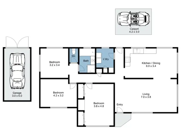 Floorplan of Homely house listing, 2 Jean Crescent, Benalla VIC 3672