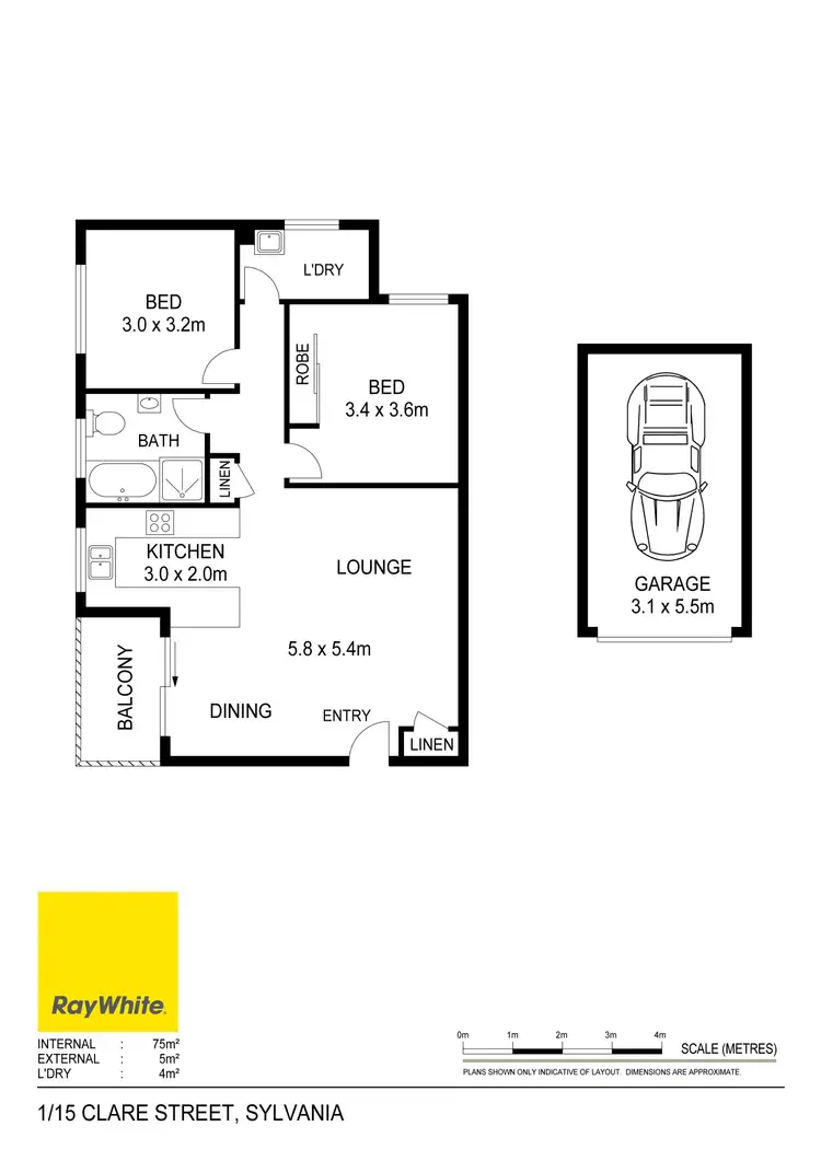 Floorplan of Homely apartment listing, 1/15-17 Clare Street, Sylvania NSW 2224