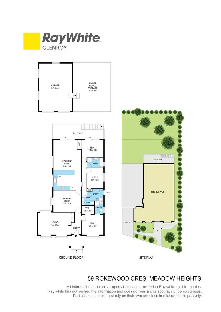 Floorplan of Homely house listing, 59 Rokewood Crescent, Meadow Heights VIC 3048
