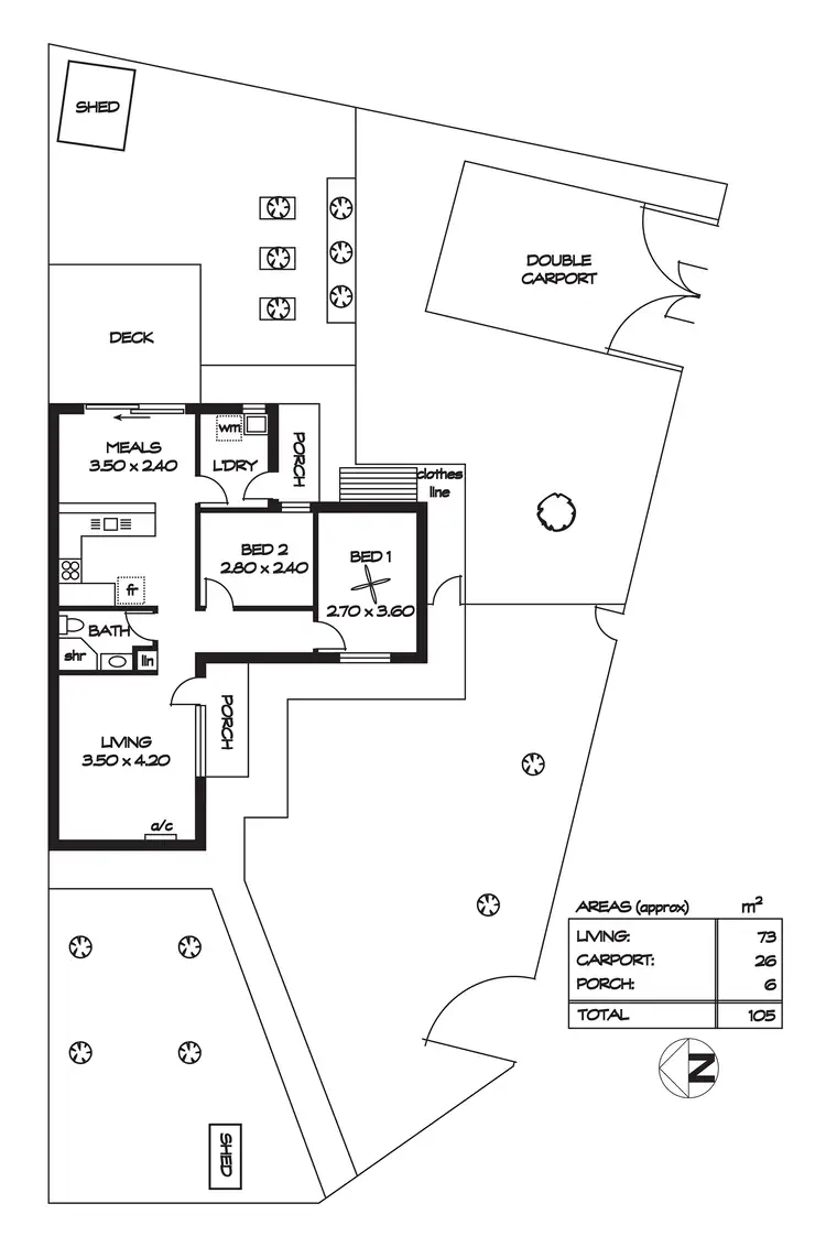 Floorplan of Homely house listing, 48 Verbena Drive, Parafield Gardens SA 5107