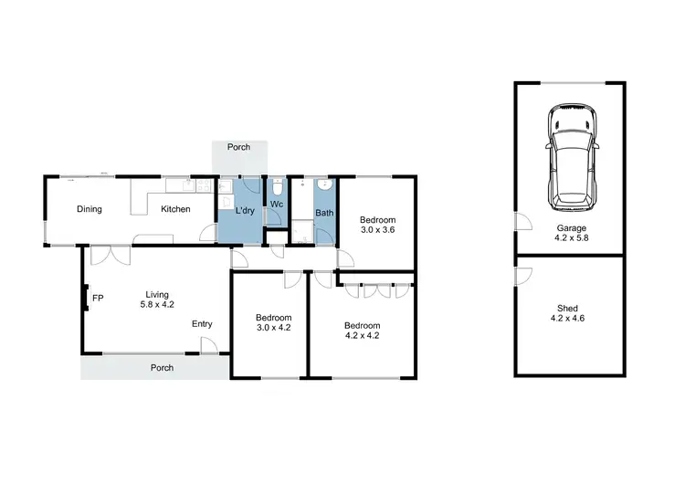 Floorplan of Homely house listing, 13 Shadforth Street, Benalla VIC 3672