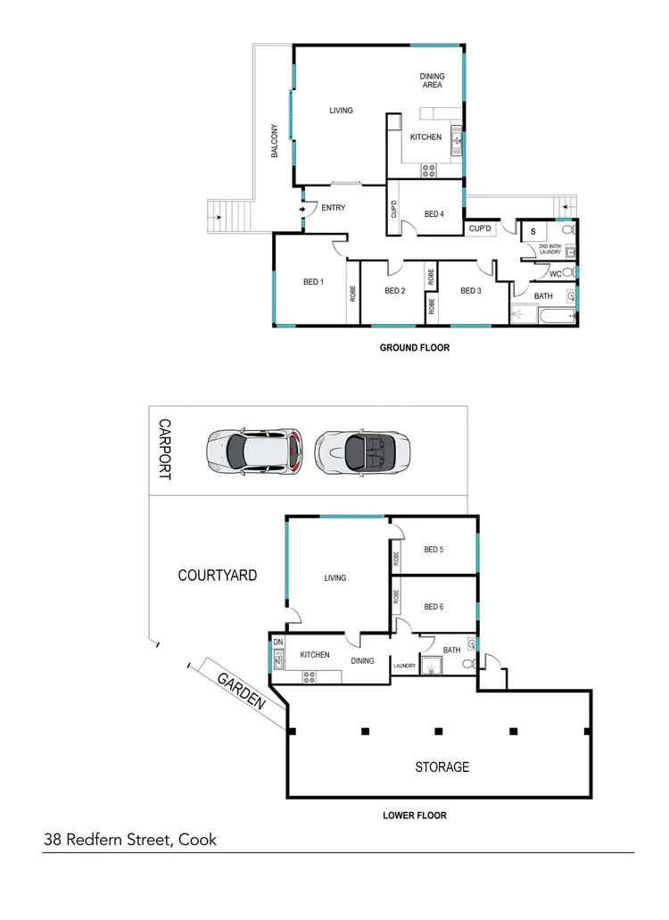 Floorplan of Homely house listing, 38 Redfern Street, Cook ACT 2614