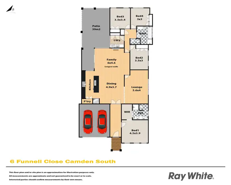 Floorplan of Homely house listing, 6 Funnell Close, Camden South NSW 2570