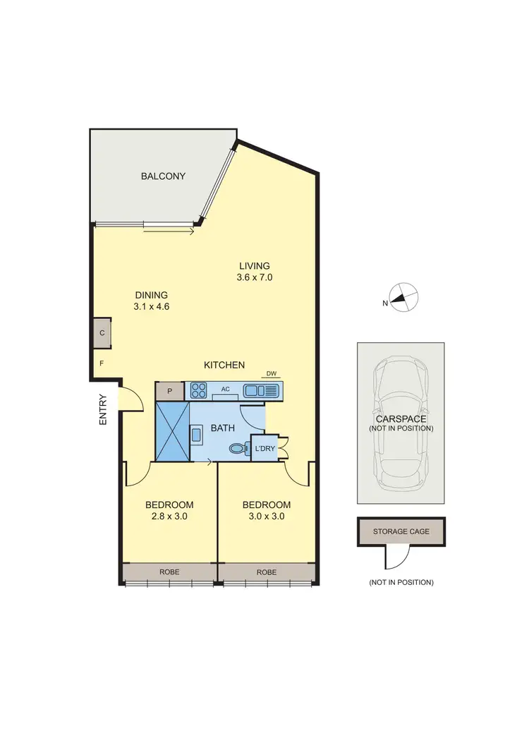 Floorplan of Homely apartment listing, 109/34 Union Street, Brunswick VIC 3056