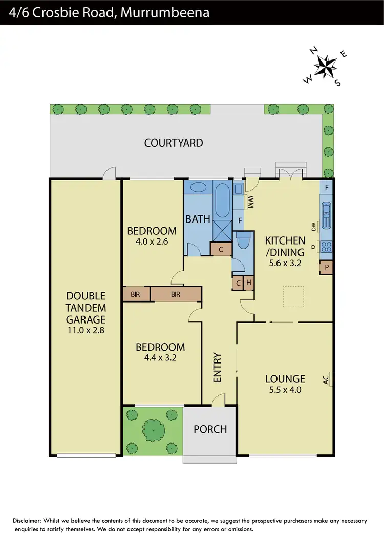 Floorplan of Homely unit listing, 4/6 Crosbie Road, Murrumbeena VIC 3163