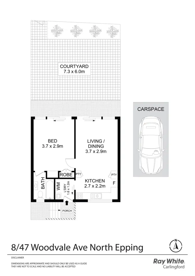 Floorplan of Homely unit listing, 8/47 Woodvale Avenue, North Epping NSW 2121