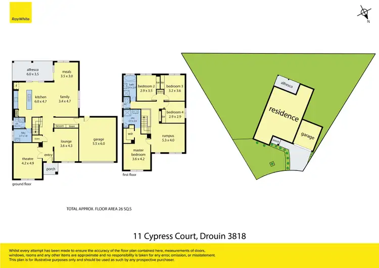 Floorplan of Homely house listing, 11 Cypress Court, Drouin VIC 3818