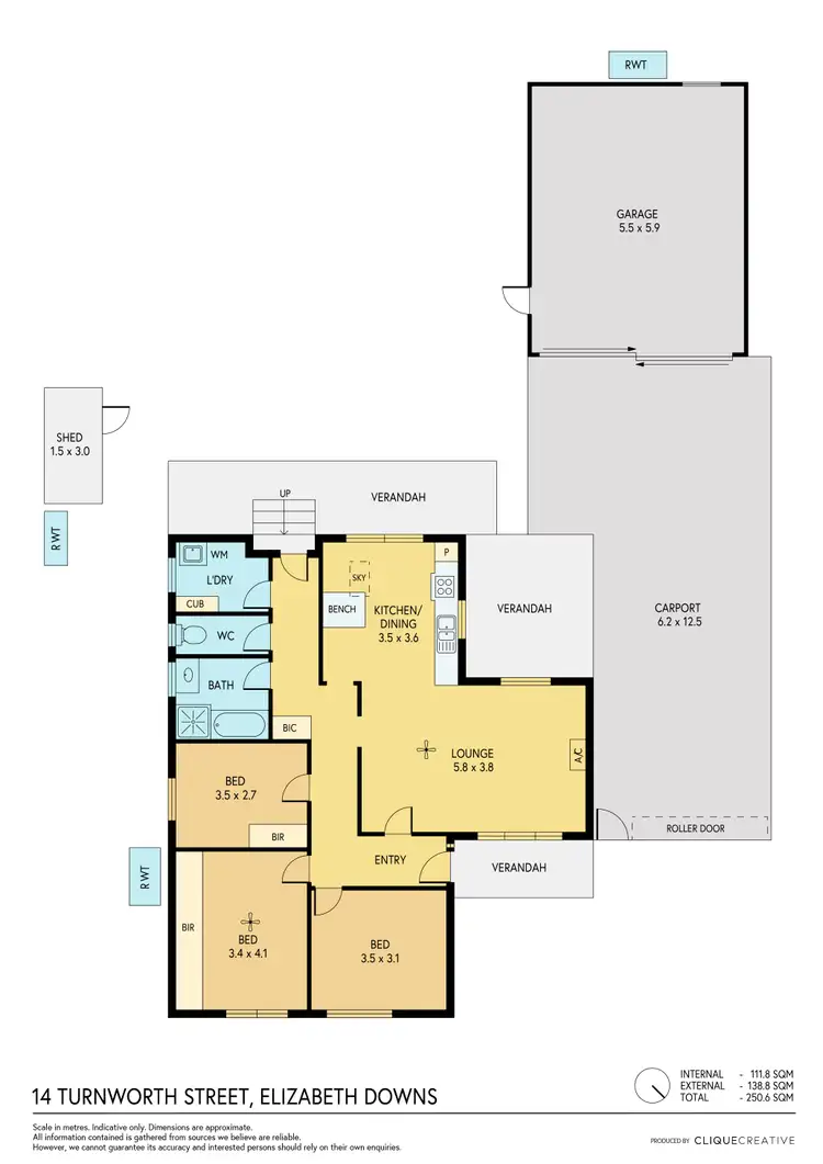 Floorplan of Homely house listing, 14 Turnworth Street, Elizabeth Downs SA 5113