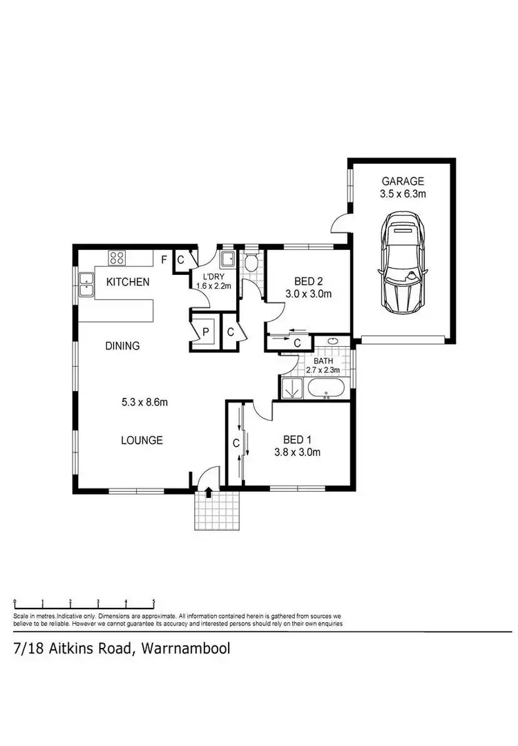 Floorplan of Homely unit listing, 7/18 Aitkins Road, Warrnambool VIC 3280