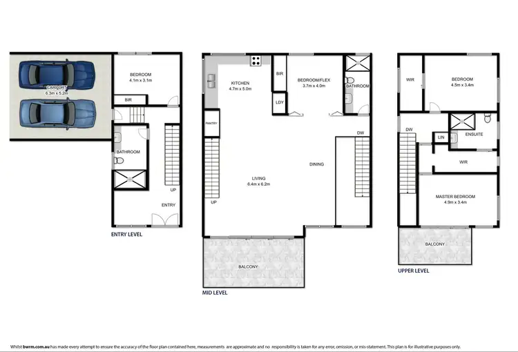 Floorplan of Homely townhouse listing, 3/52 Blake Street, Southport QLD 4215