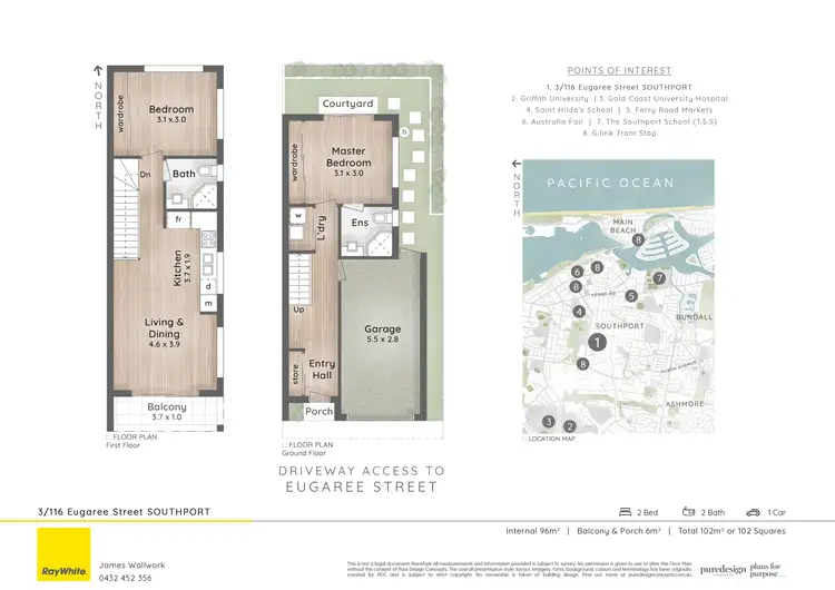 Floorplan of Homely townhouse listing, 3/116 Eugaree Street, Southport QLD 4215