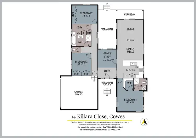 Floorplan of Homely house listing, 14 Killara Close, Cowes VIC 3922