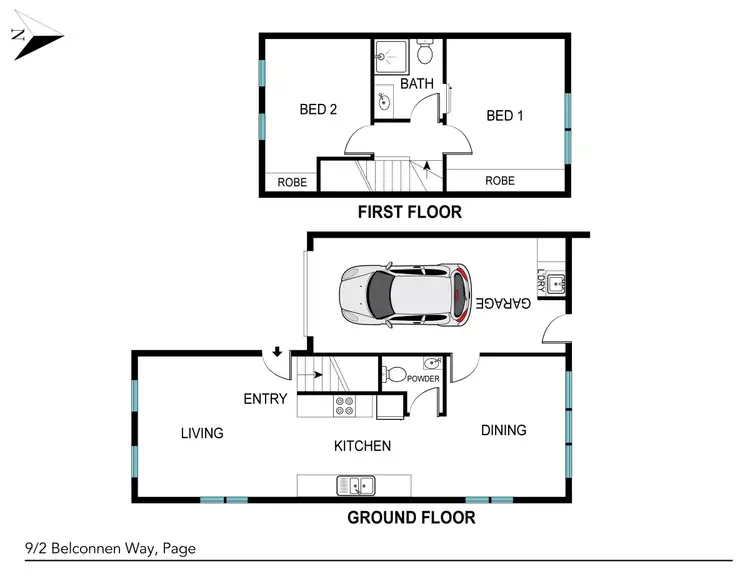 Floorplan of Homely townhouse listing, 9/2 Belconnen Way, Page ACT 2614