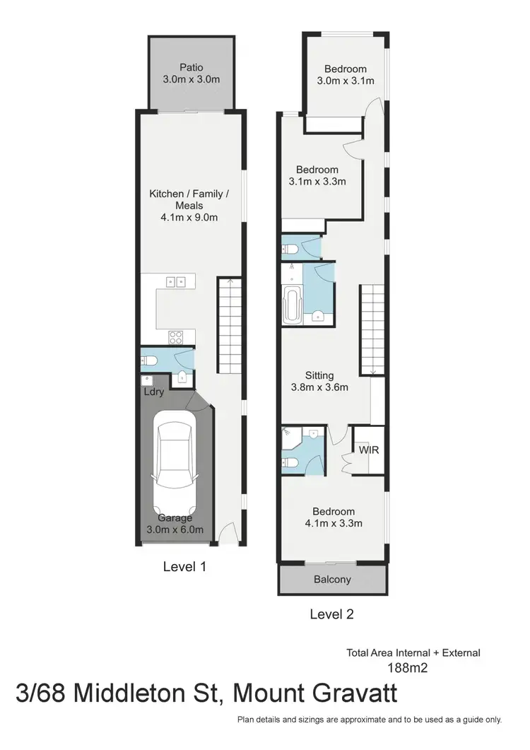 Floorplan of Homely townhouse listing, 3/68 Middleton Street, Mount Gravatt QLD 4122