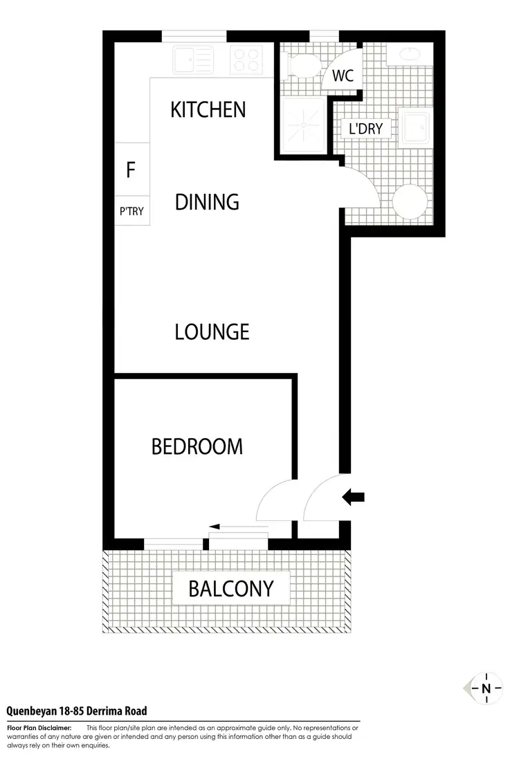Floorplan of Homely unit listing, 18/85 Derrima Road, Crestwood NSW 2620