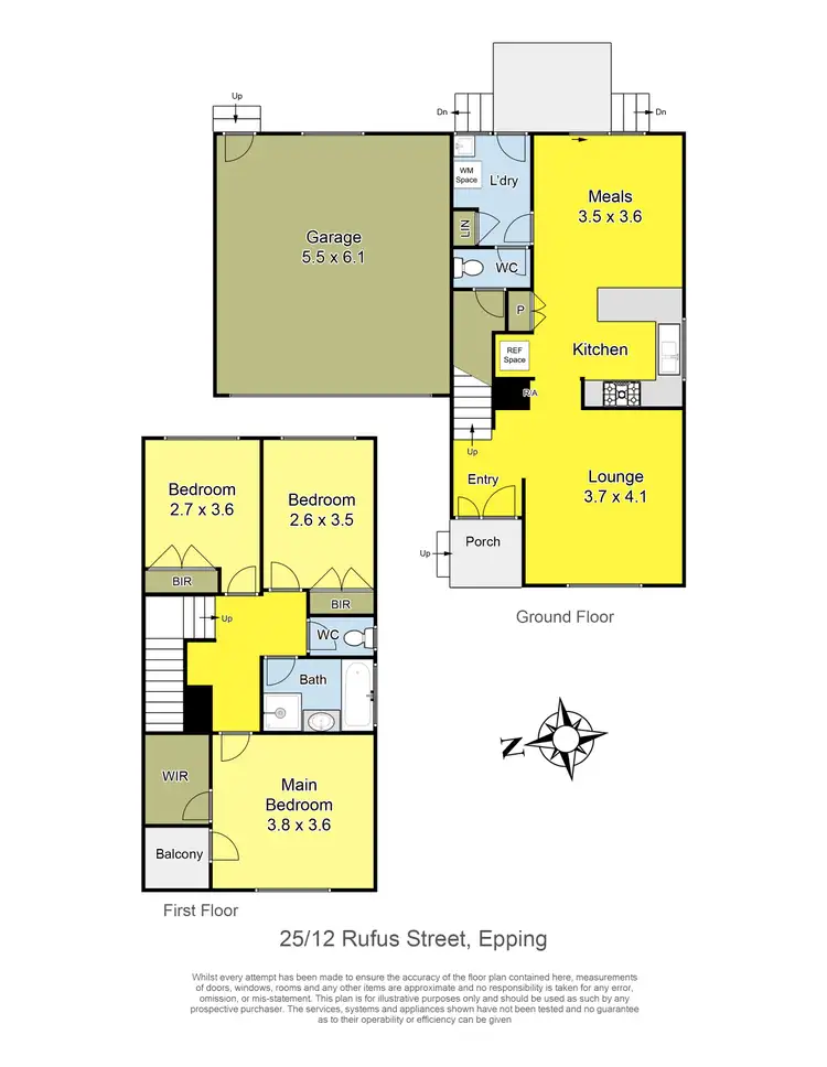 Floorplan of Homely townhouse listing, 25/12 Rufus Street, Epping VIC 3076