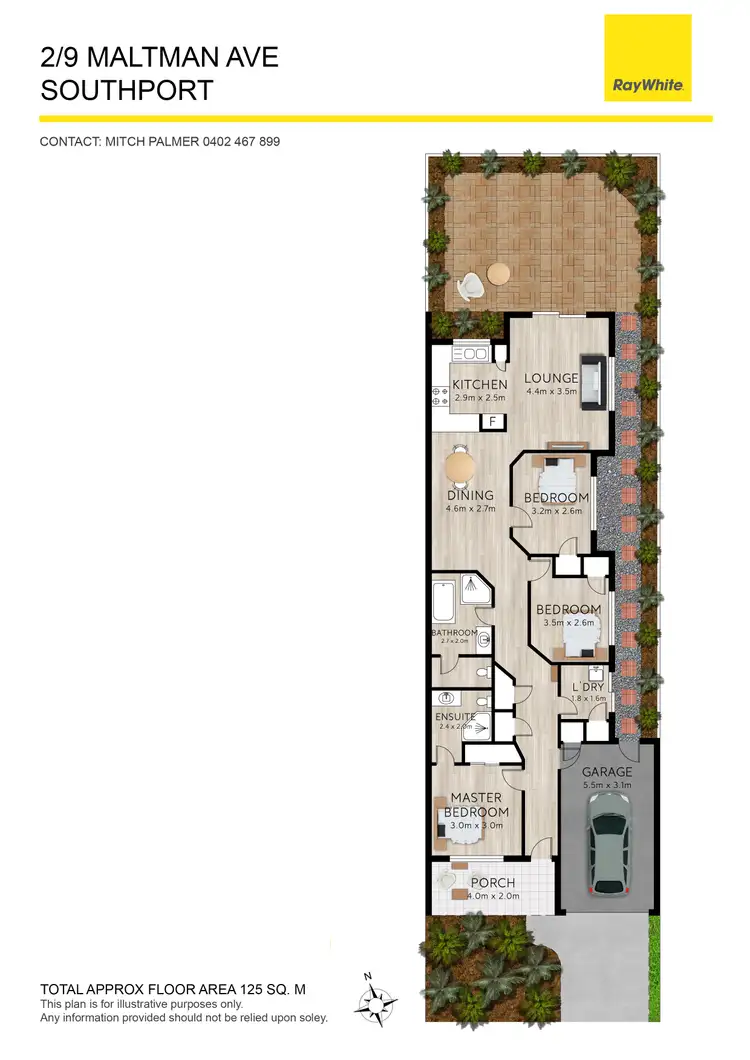 Floorplan of Homely semi-detached listing, 2/9 Maltman Avenue, Southport QLD 4215