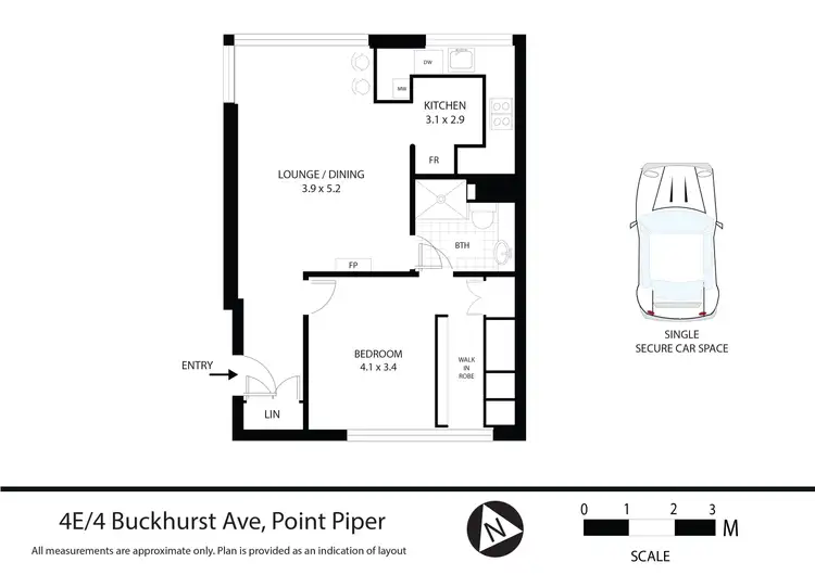 Floorplan of Homely apartment listing, 4E/4 Buckhurst Avenue, Point Piper NSW 2027