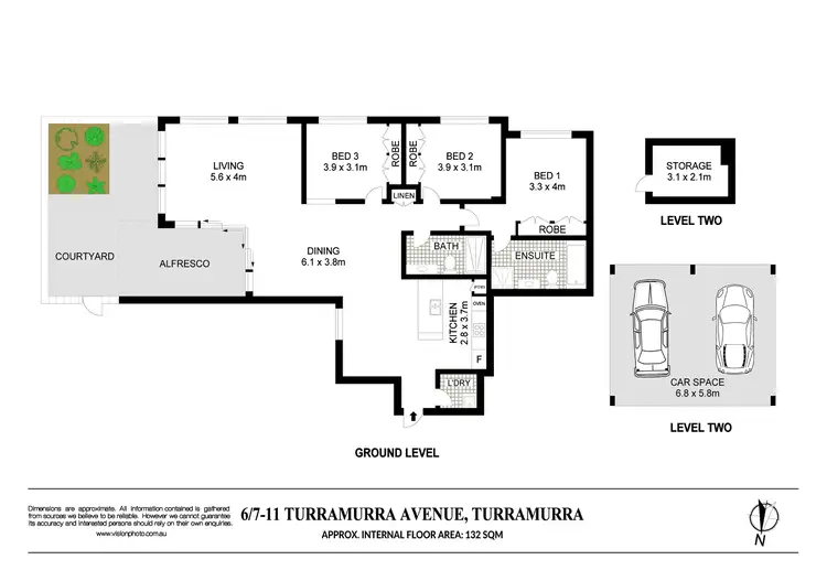 Floorplan of Homely apartment listing, 6/7-11 Turramurra Avenue, Turramurra NSW 2074