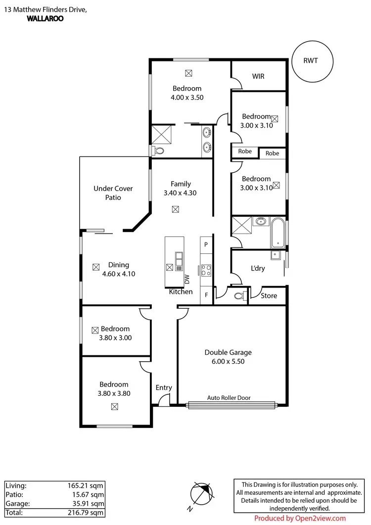 Floorplan of Homely house listing, 13 Matthew Flinders Drive, Wallaroo SA 5556