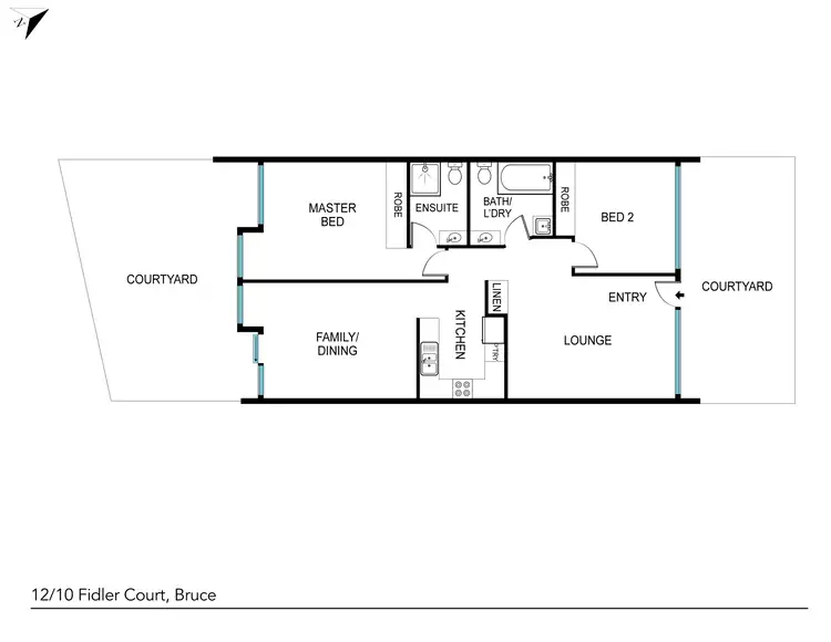 Floorplan of Homely townhouse listing, 12/10 Fidler Court, Bruce ACT 2617