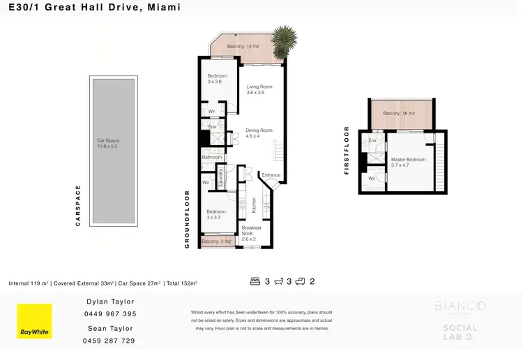 Floorplan of Homely unit listing, E30/1 Great Hall Drive, Miami QLD 4220