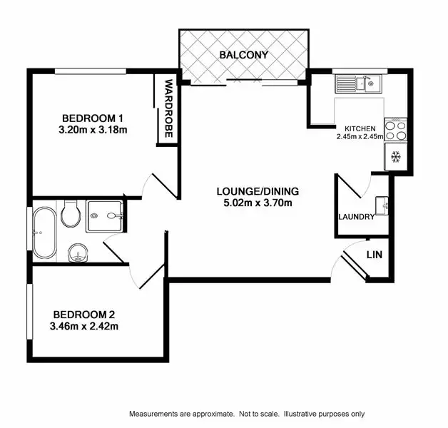 Floorplan of Homely unit listing, 2/56 Park Avenue, Kingswood NSW 2747