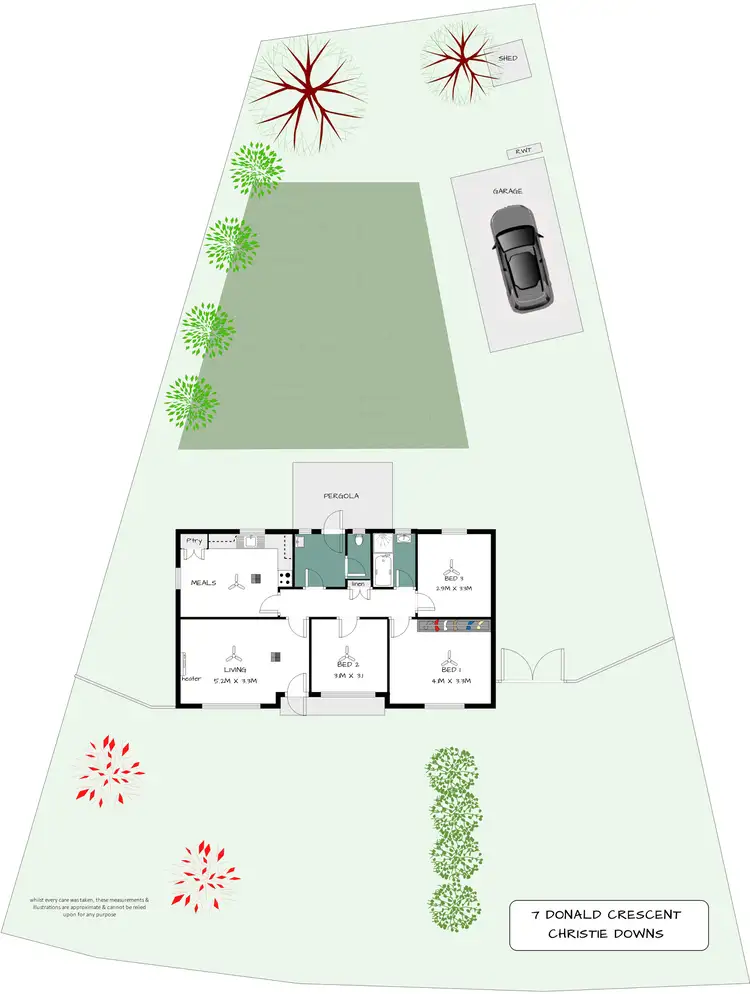 Floorplan of Homely house listing, 7 Donald Crescent, Christie Downs SA 5164